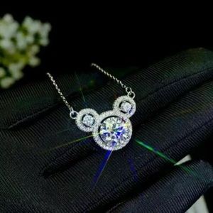 Mickey Mouse White Sapphire Necklace